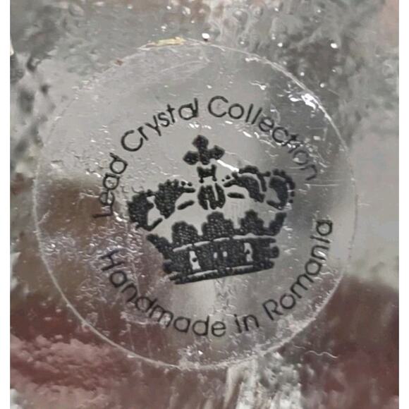 Vtg Handcrafted Lead Crystal Moose Caribou Paperweight Romania Winter Scene - Picture 6 of 14